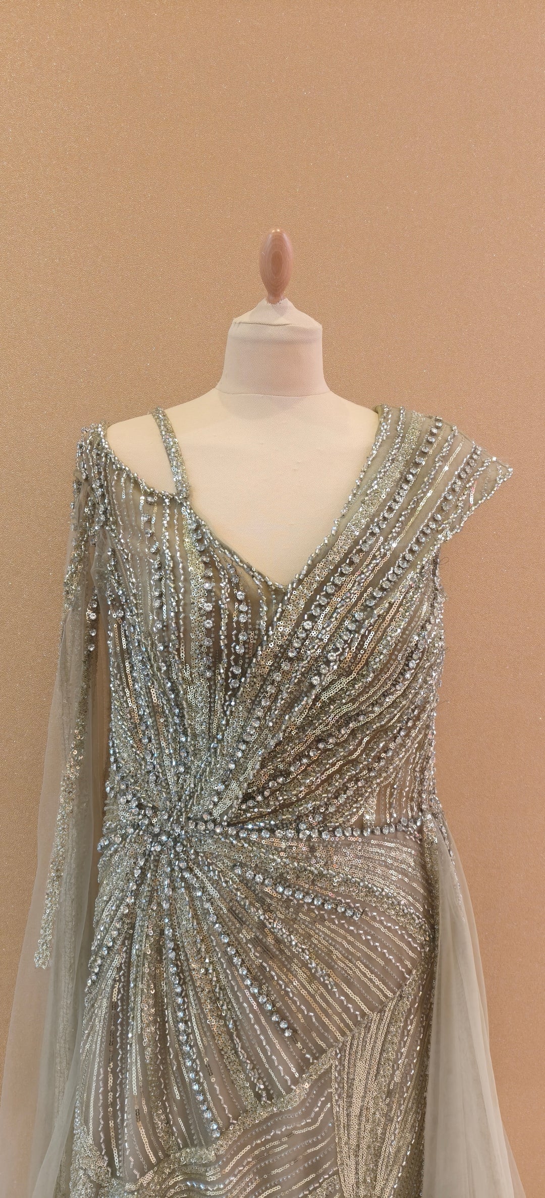Sage Radiance Embellished Couture Gown| Inaayat by Divya Taimni