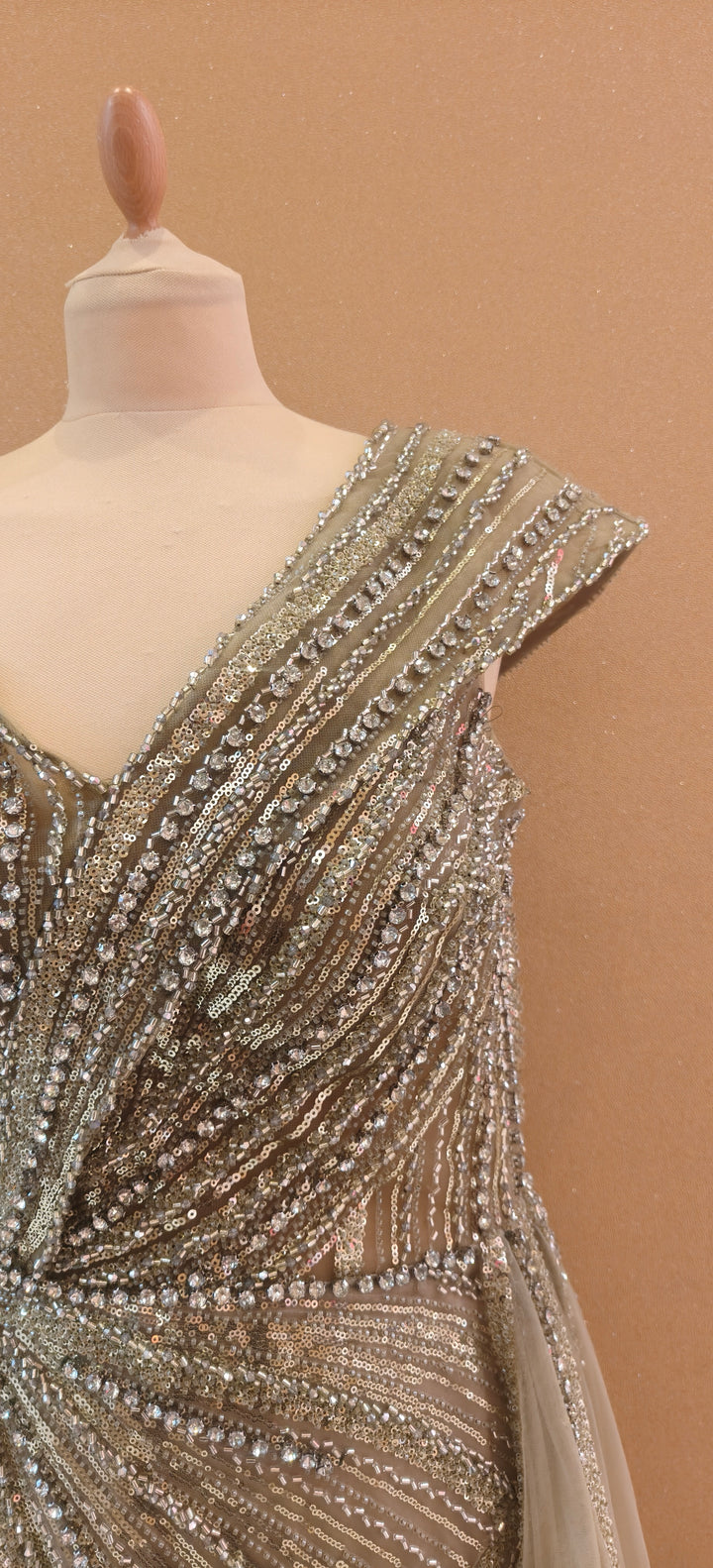 Sage Radiance Embellished Couture Gown| Inaayat by Divya Taimni
