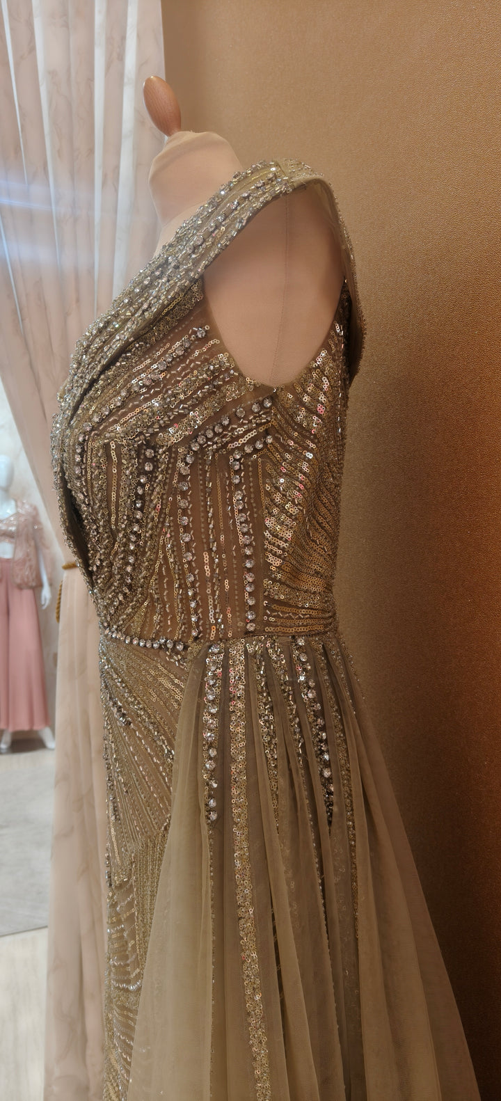 Sage Radiance Embellished Couture Gown| Inaayat by Divya Taimni