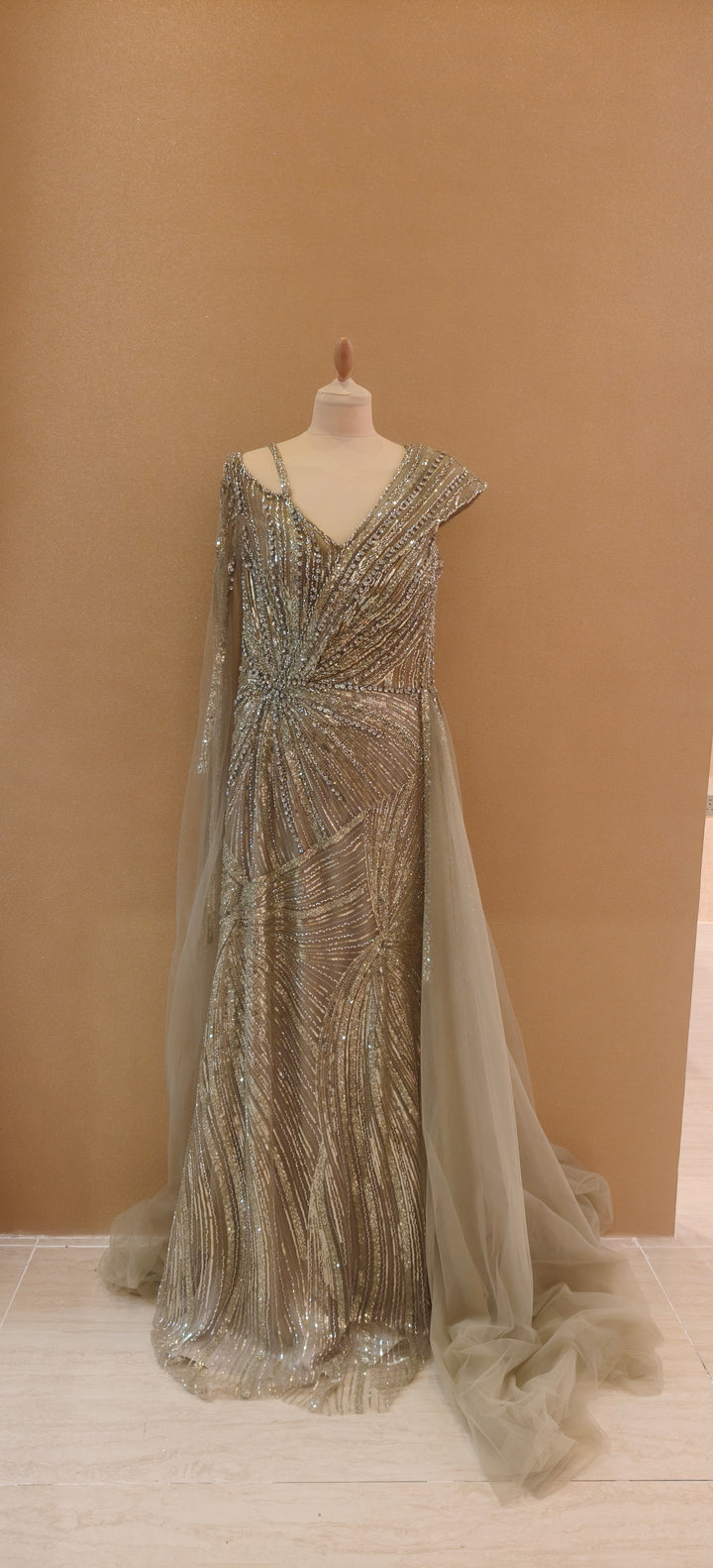 Sage Radiance Embellished Couture Gown| Inaayat by Divya Taimni