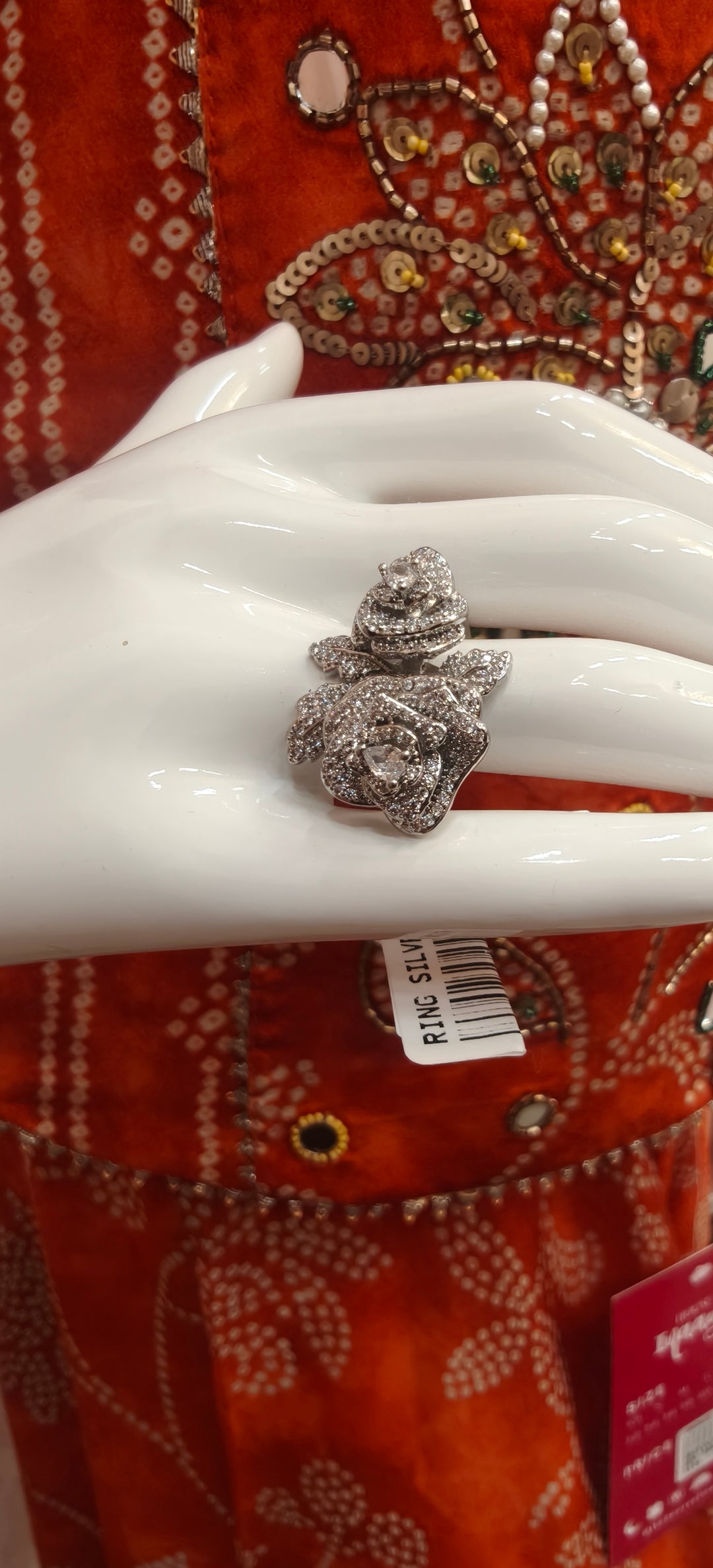 Sparkling Double Rose Statement Ring | Inaayat By Divya Taimni
