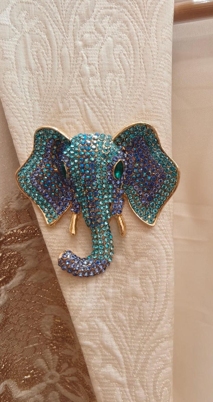 Majestic Gold Elephant Statement Brooch| Inaayat By Divya Tainmi