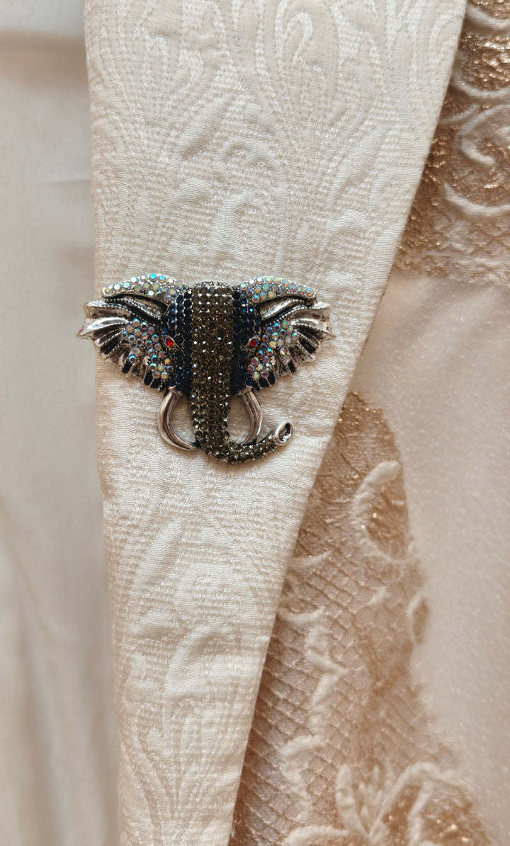 Majestic Golden Stallion Statement Brooch| Inaayat By Divya Tainmi