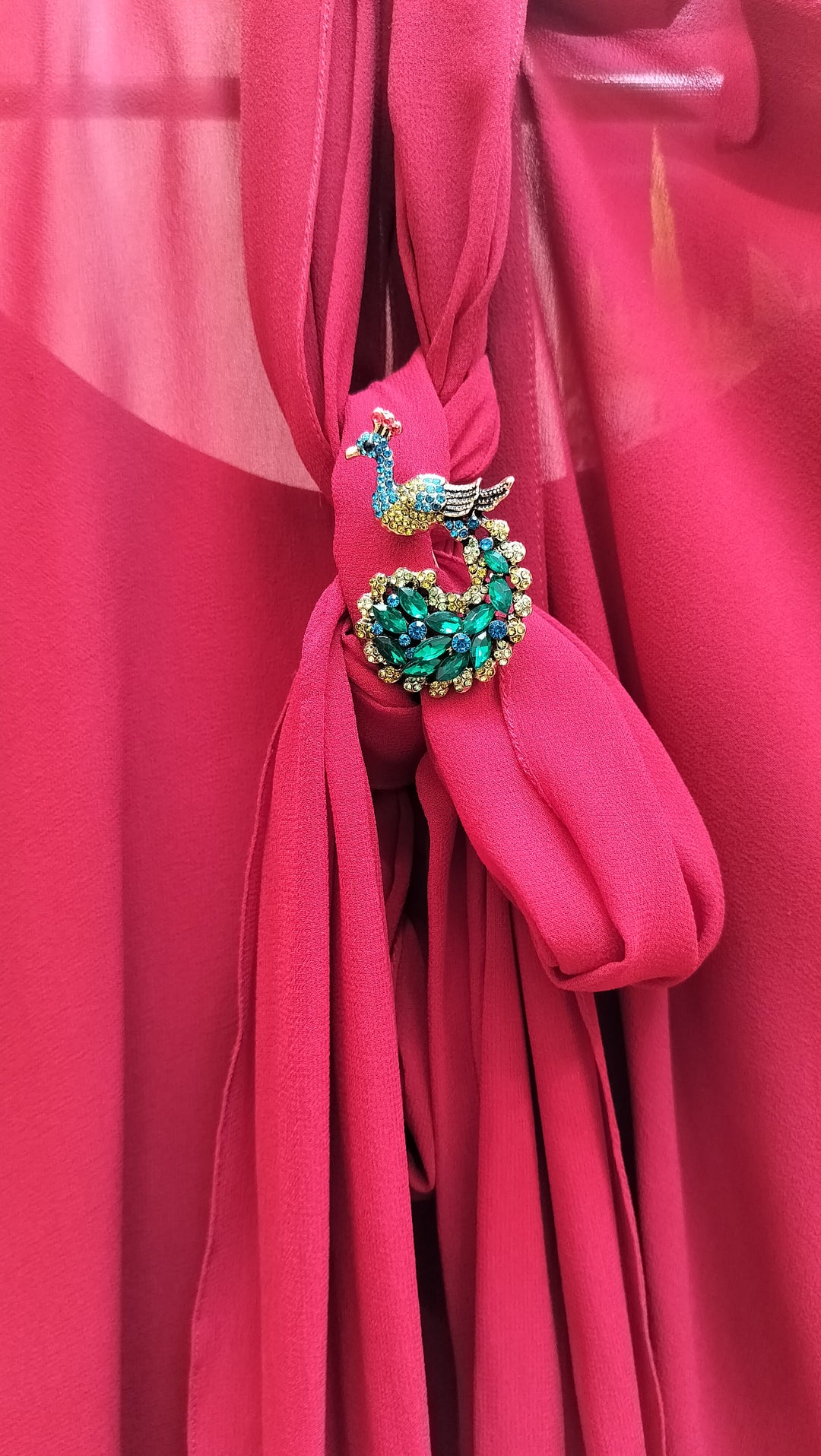 Enchanting Peacock Feather Statement Brooch| Inaayat By Divya Tainmi