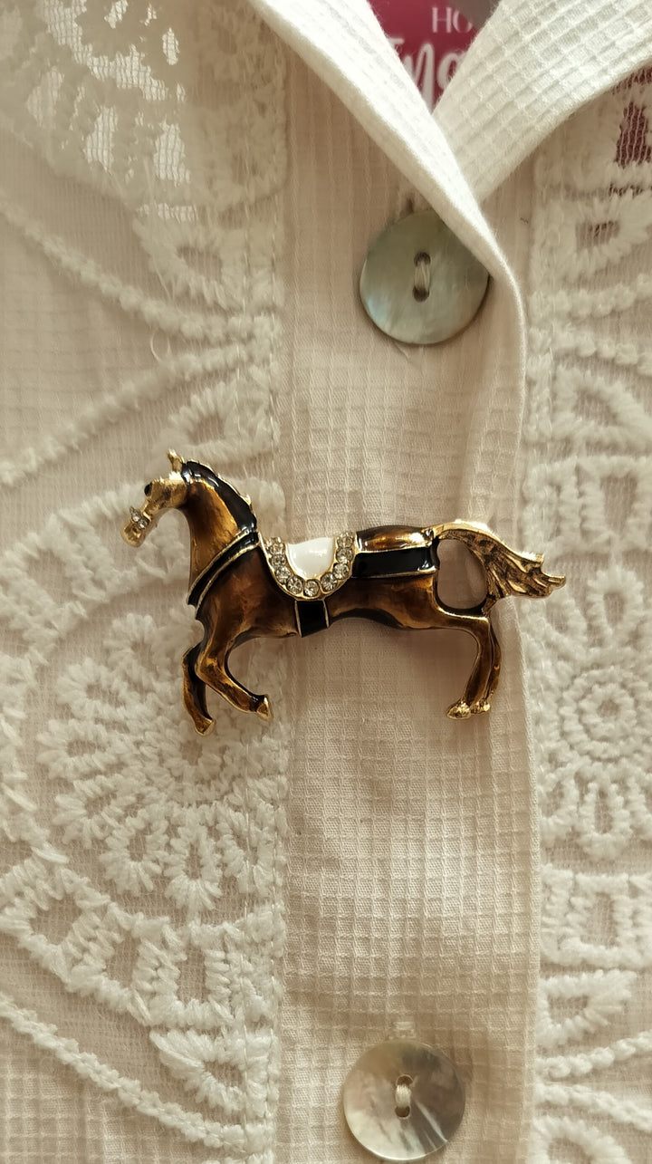 Vintage Equestrian Show Jumper Brooch | Inaayat by Divya Taimni