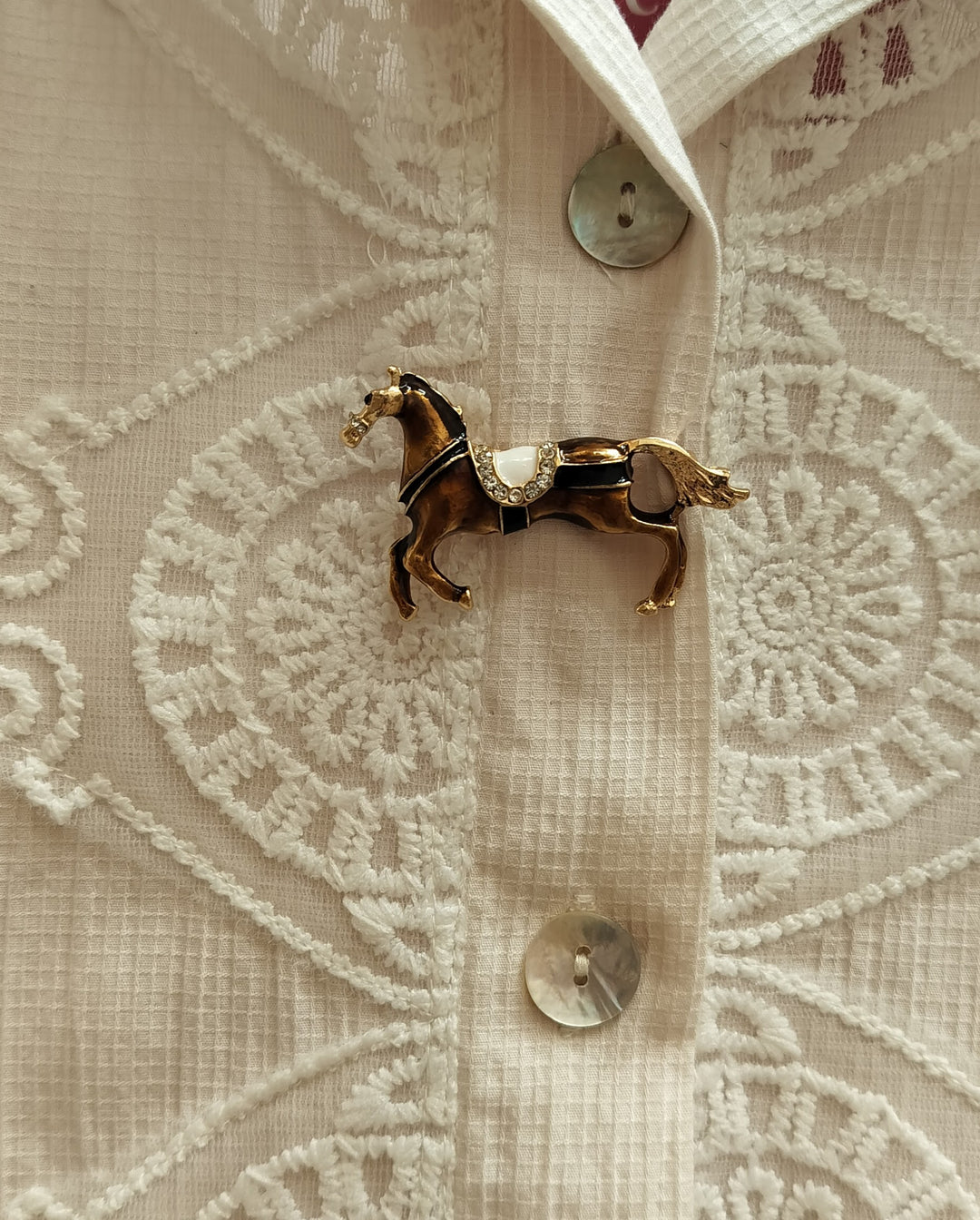 Vintage Equestrian Show Jumper Brooch | Inaayat by Divya Taimni