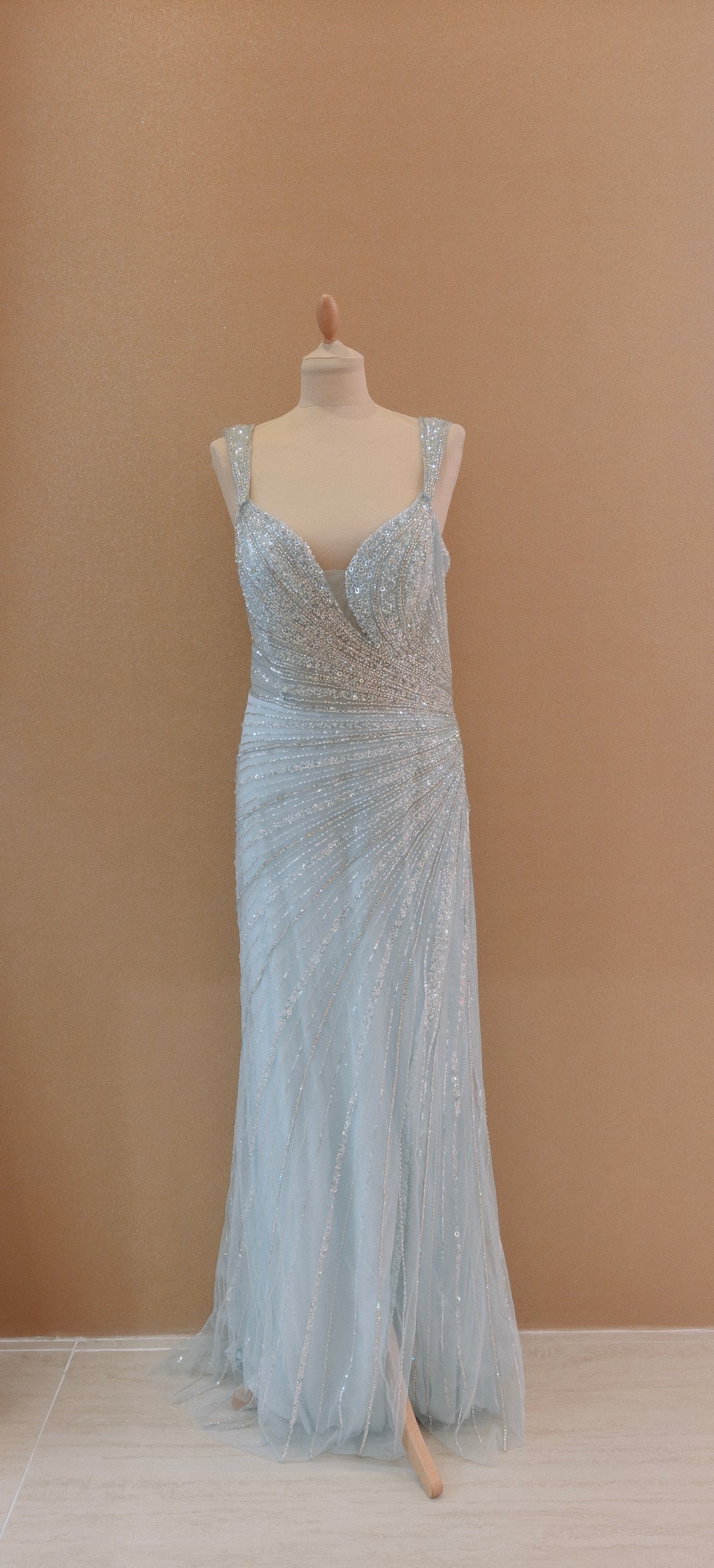 Icy Blue Serenade Embellished Gown| Inaayat by Divya Taimni
