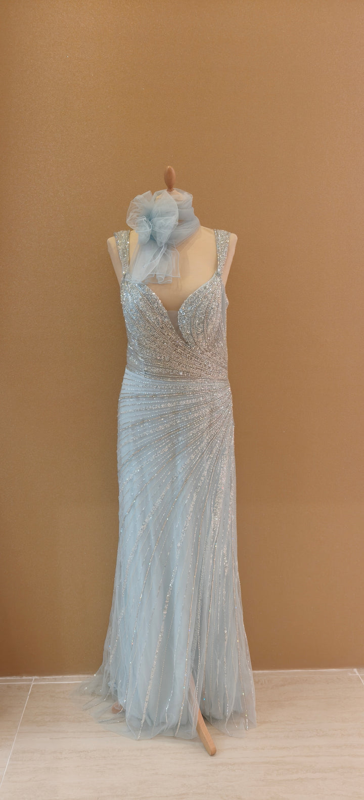 Icy Blue Serenade Embellished Gown| Inaayat by Divya Taimni