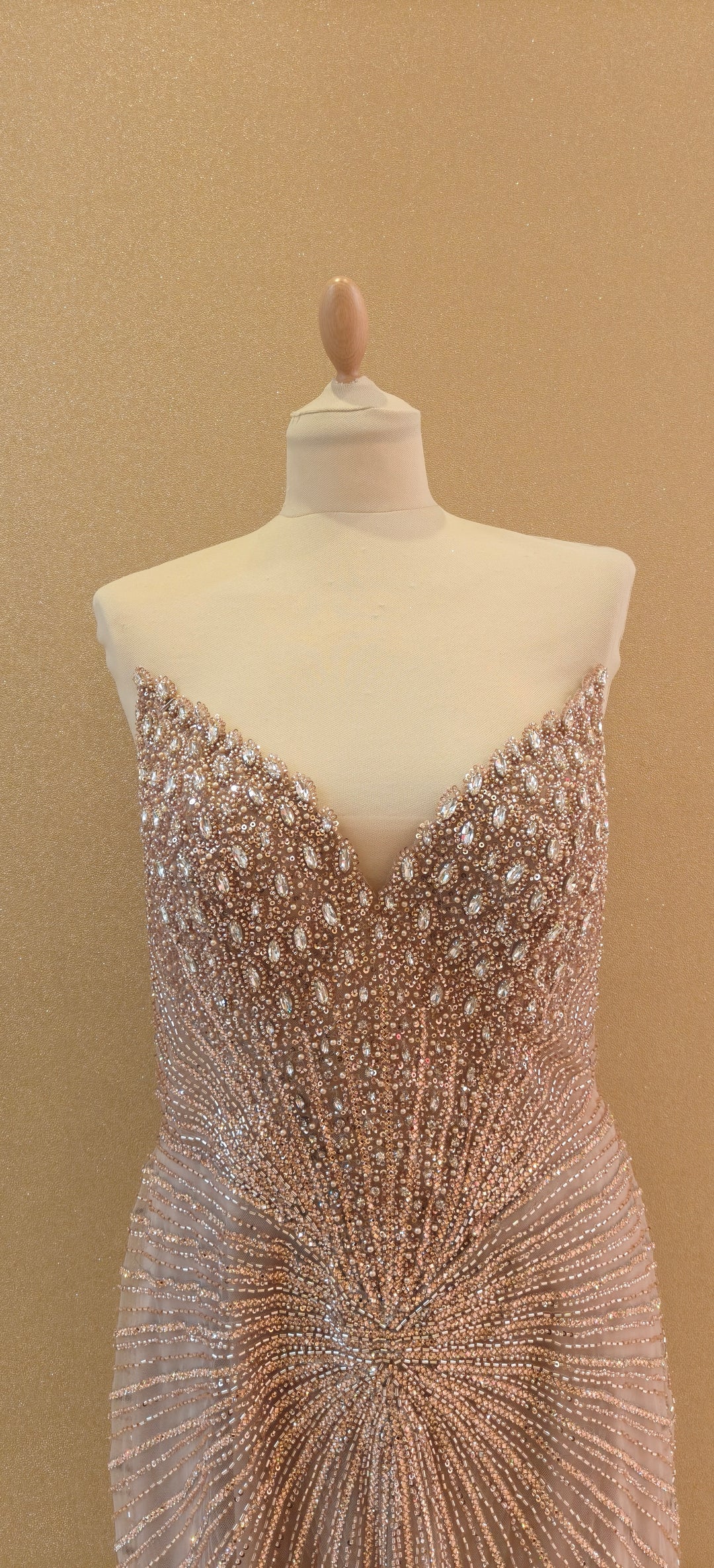 Rose Gold Radiance Embellished Gown | Inaayat by Divya Taimni