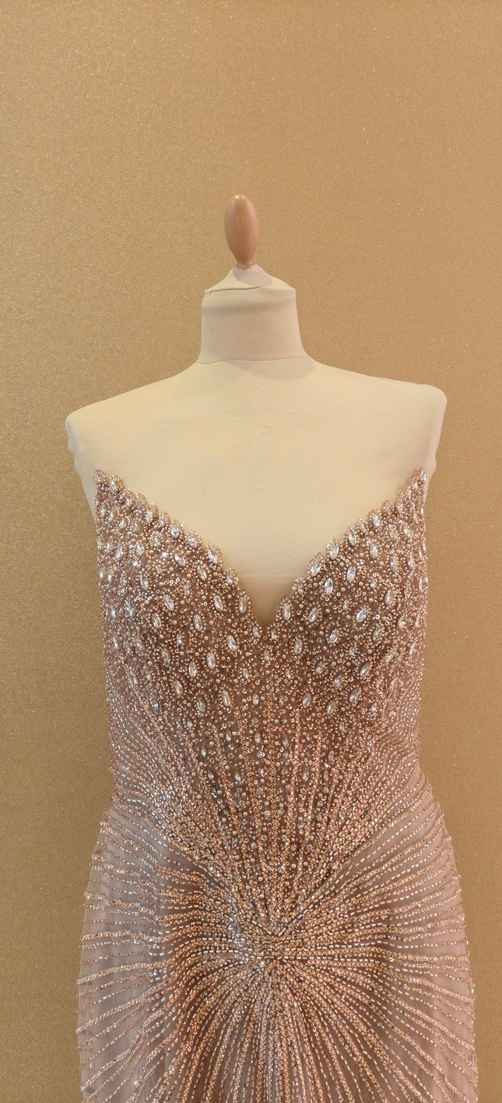 Rose Gold Radiance Embellished Gown | Inaayat by Divya Taimni