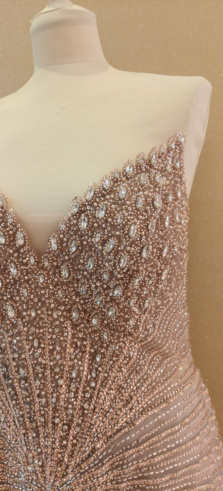 Rose Gold Radiance Embellished Gown | Inaayat by Divya Taimni