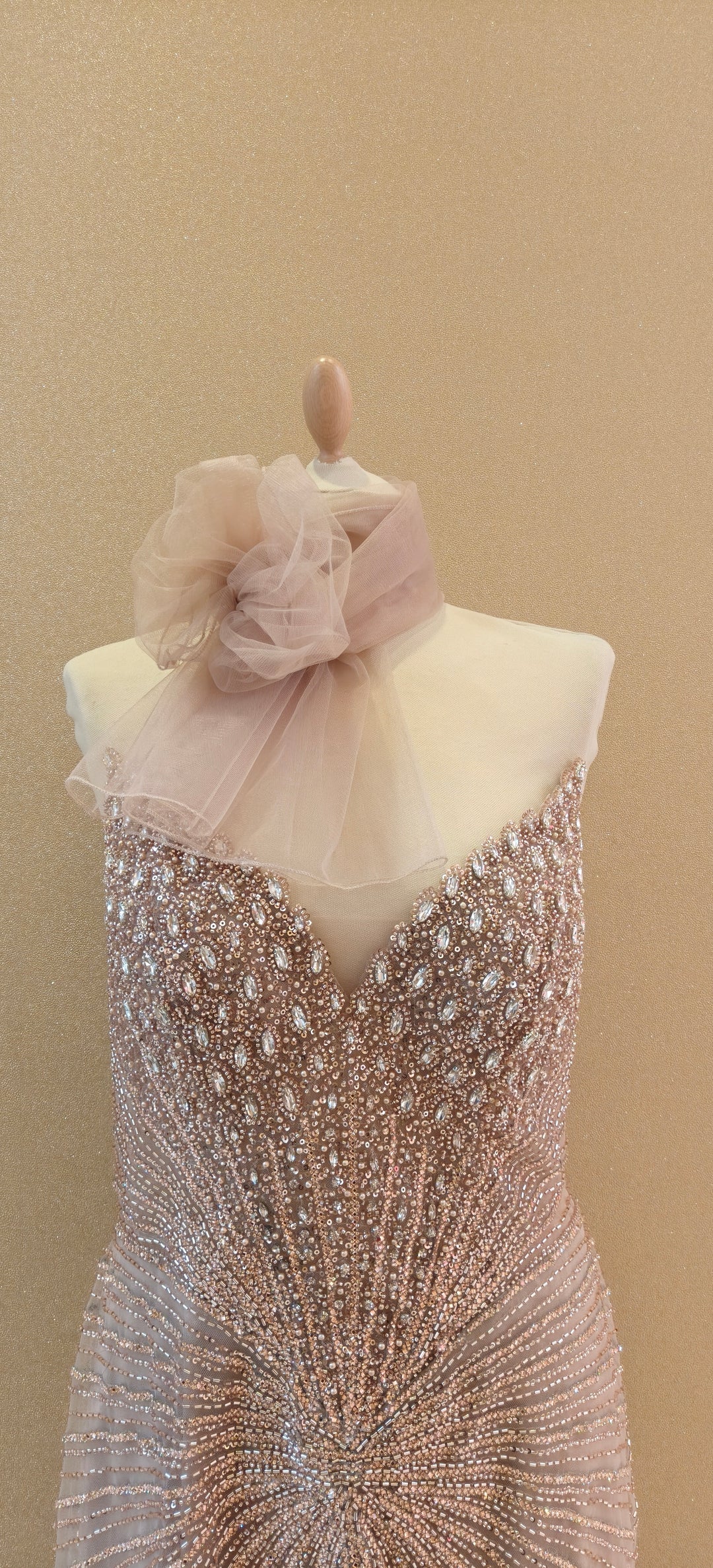 Rose Gold Radiance Embellished Gown | Inaayat by Divya Taimni