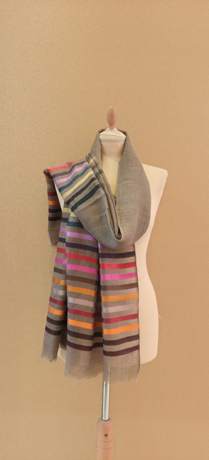 Shophisticated Multi Color Rainbow Striped Scarf |House of Inaayat