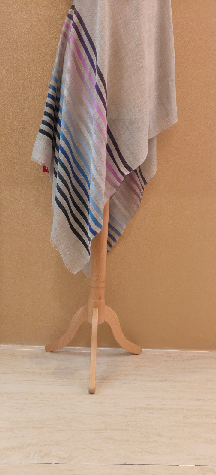 Chic Lavender and Blue Gradient Striped Scarf |House of Inaayat