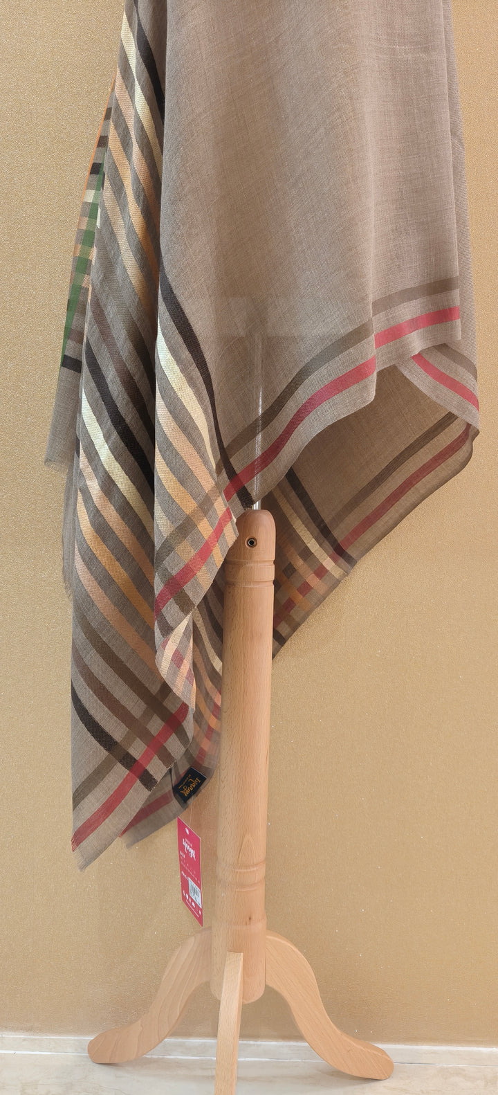 Earth- Toned Striped Scarf |House of Inaayat