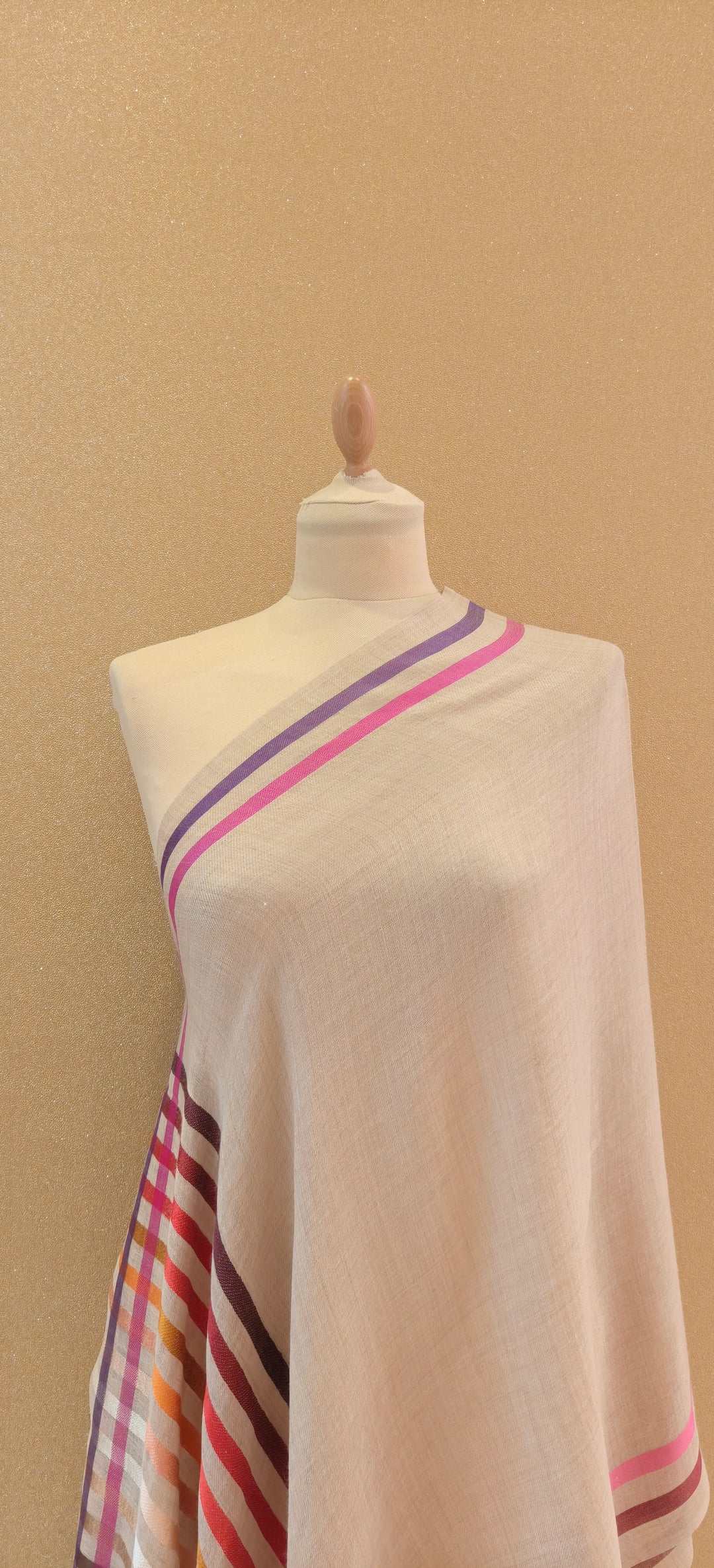 Artistic Multi-Striped Scarf |House of Inaayat