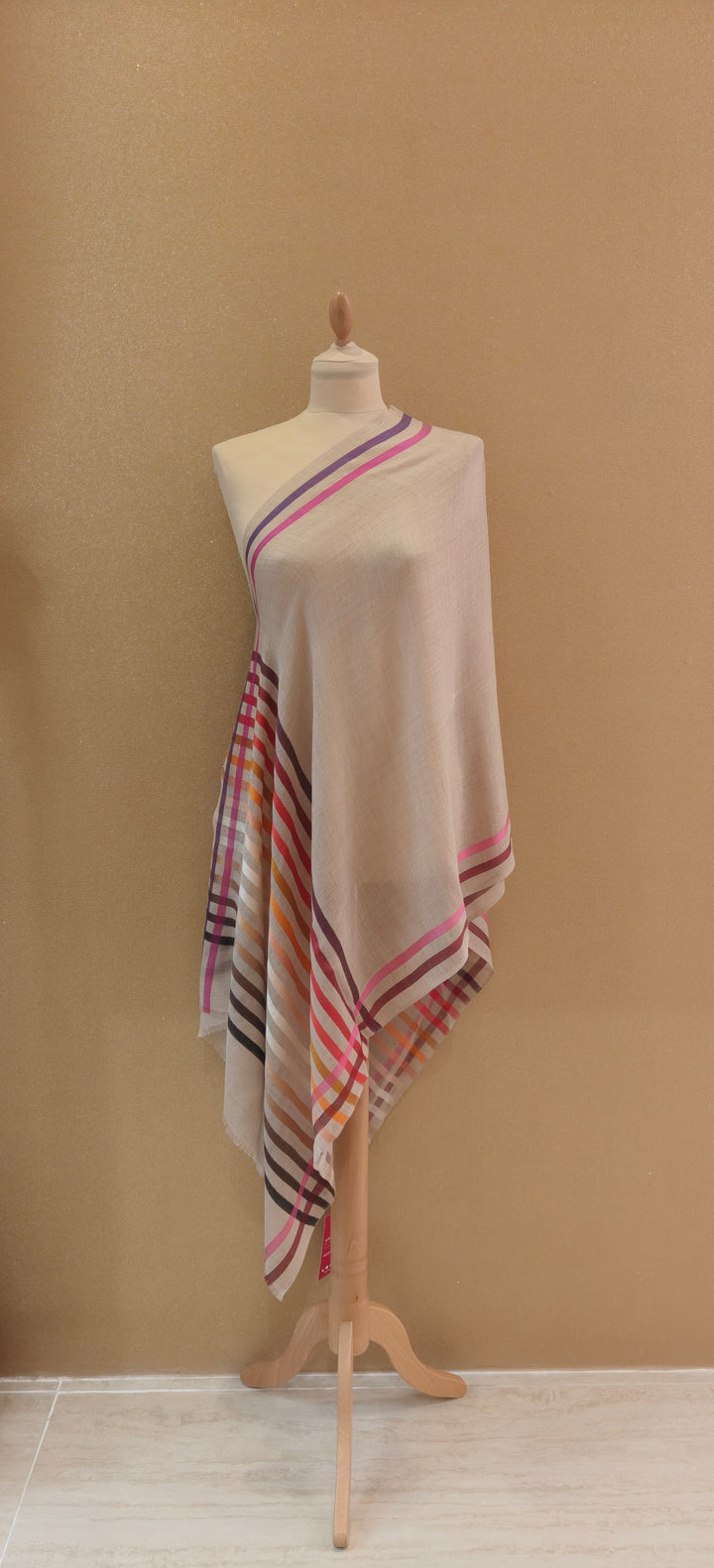 Artistic Multi-Striped Scarf |House of Inaayat