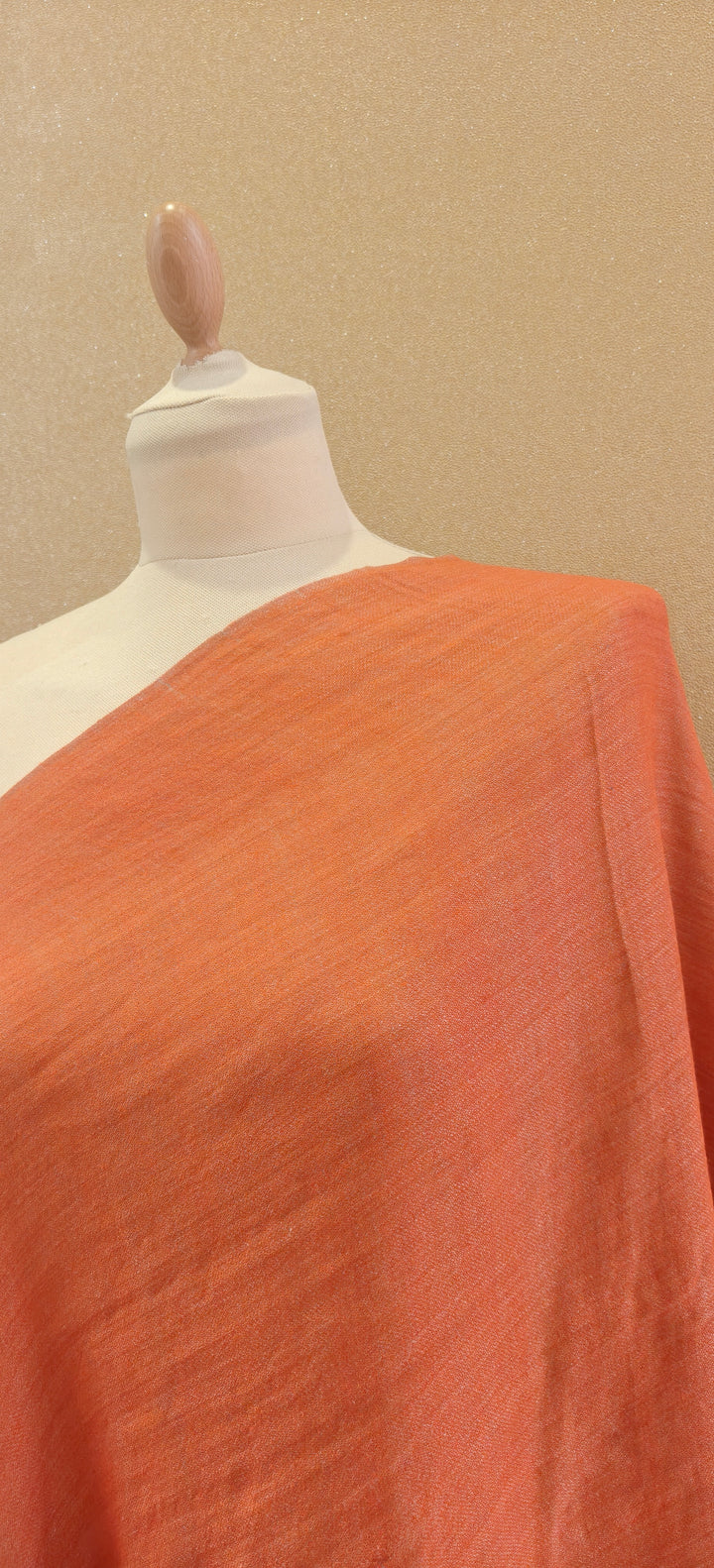 Copper and Warm Coral  Reversible Zari Scarf |House of Inaayat