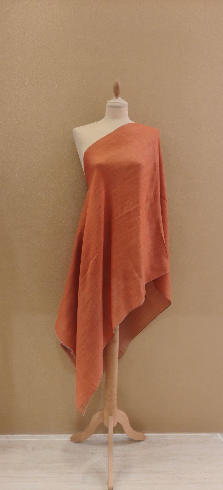 Copper and Warm Coral  Reversible Zari Scarf |House of Inaayat