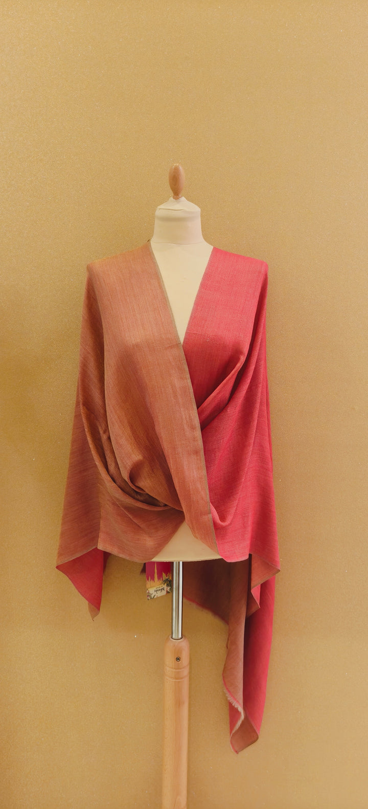 Dusty Rose and Vibrant Pink Reversible Zari Scarf |House of Inaayat