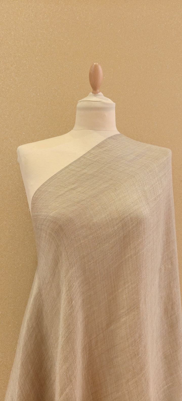 Soft Champagne and Radiant Gold Reversible Zari Scarf |House of Inaayat