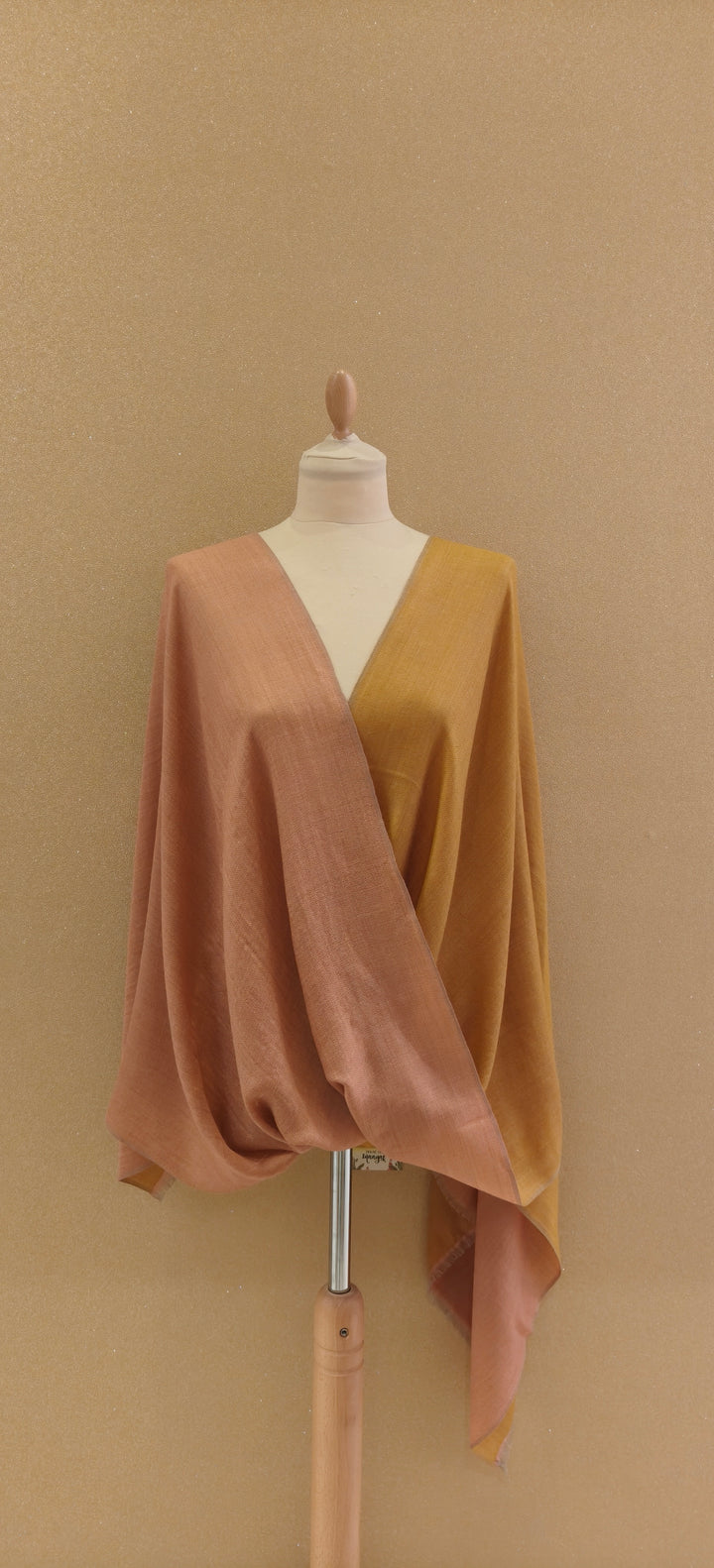 The Rose Pink and  Gold Reversible Zari Scarf |House of Inaayat
