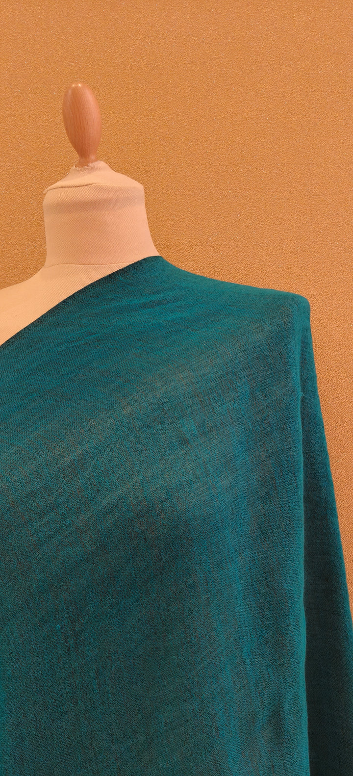 Deep Teal and Gunmetal Gray Reversible Zari Scarf |House of Inaayat