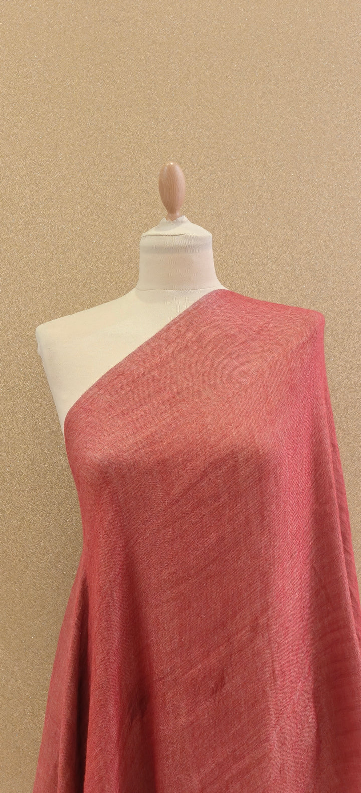 Dusty Rose and Champagne Reversible Zari Scarf |House of Inaayat