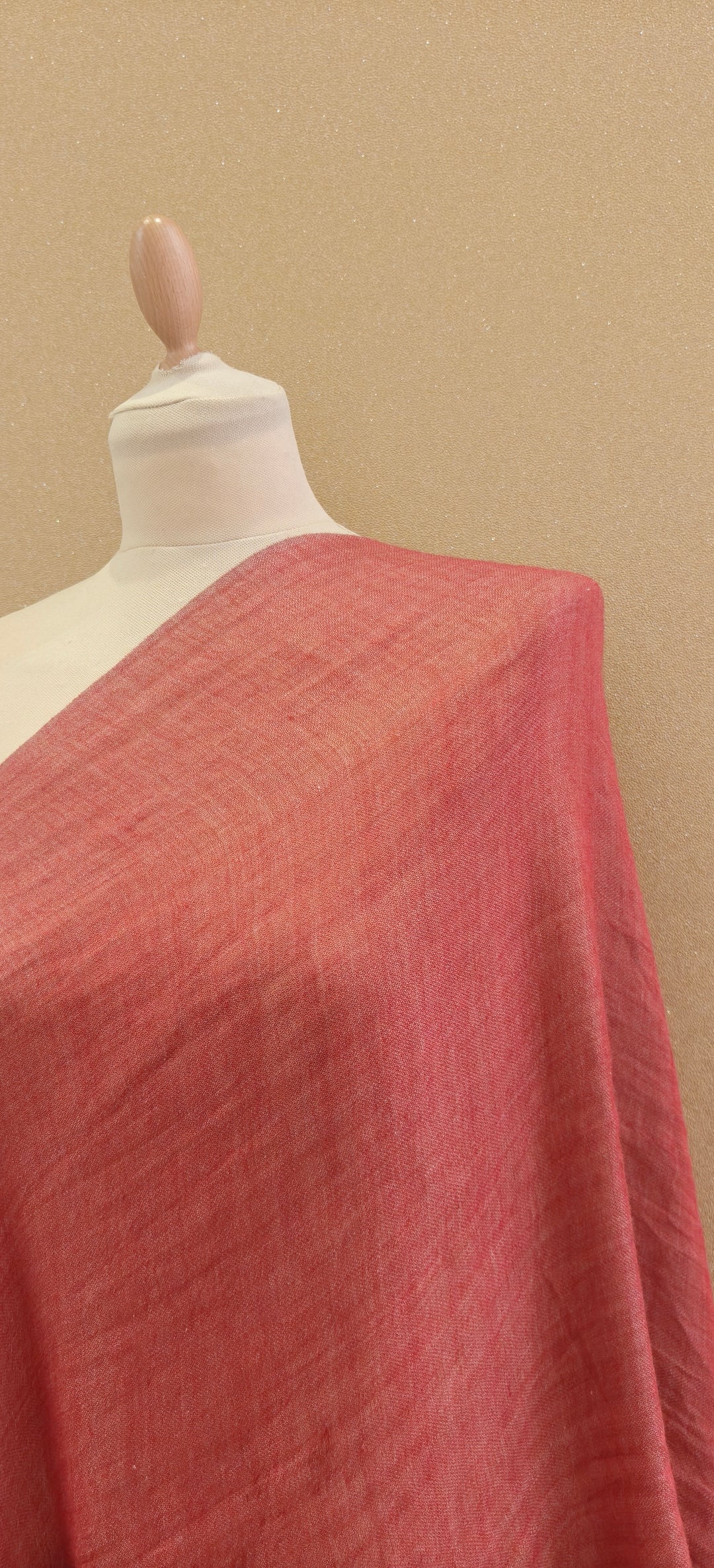 Dusty Rose and Champagne Reversible Zari Scarf |House of Inaayat