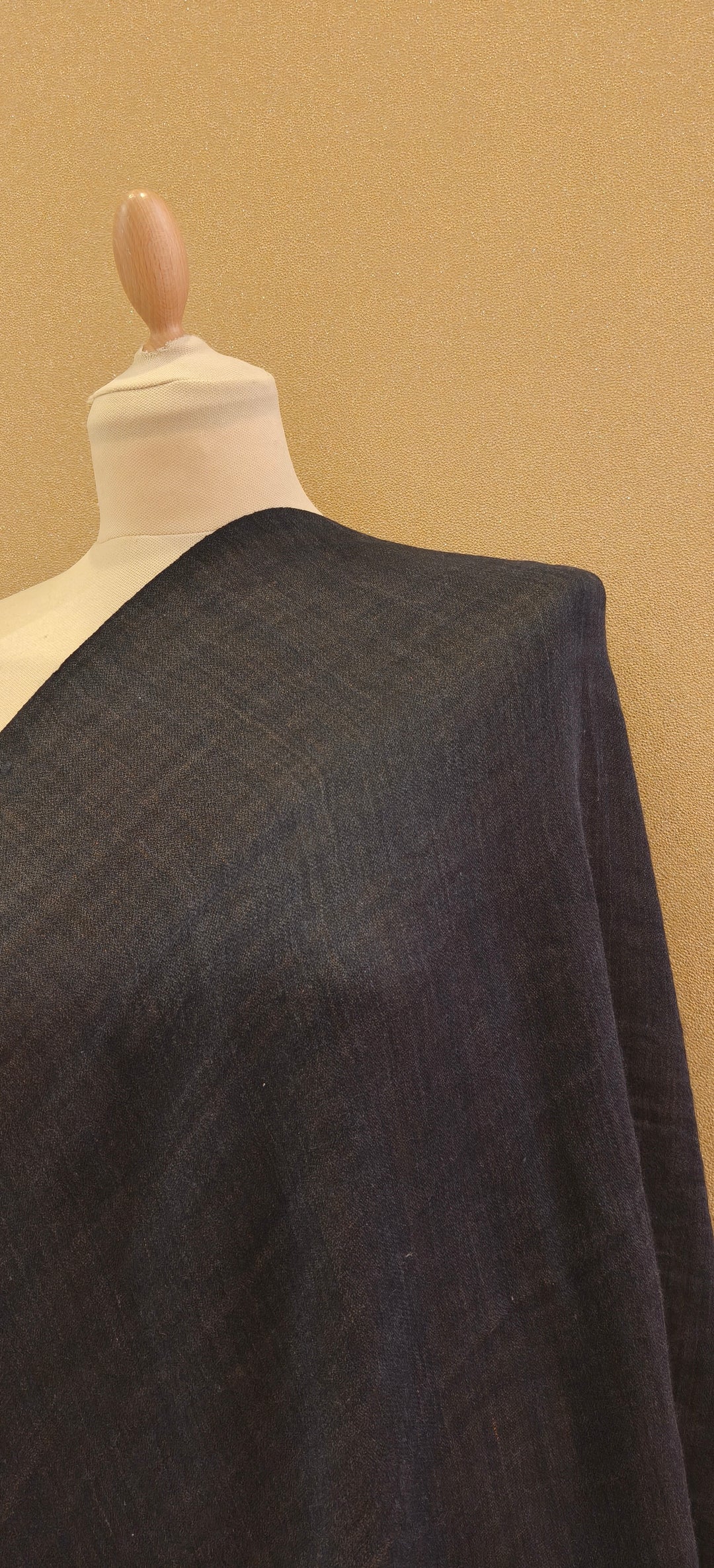 Midnight Blue and Bronze Reversible Zari Scarf |House of Inaayat