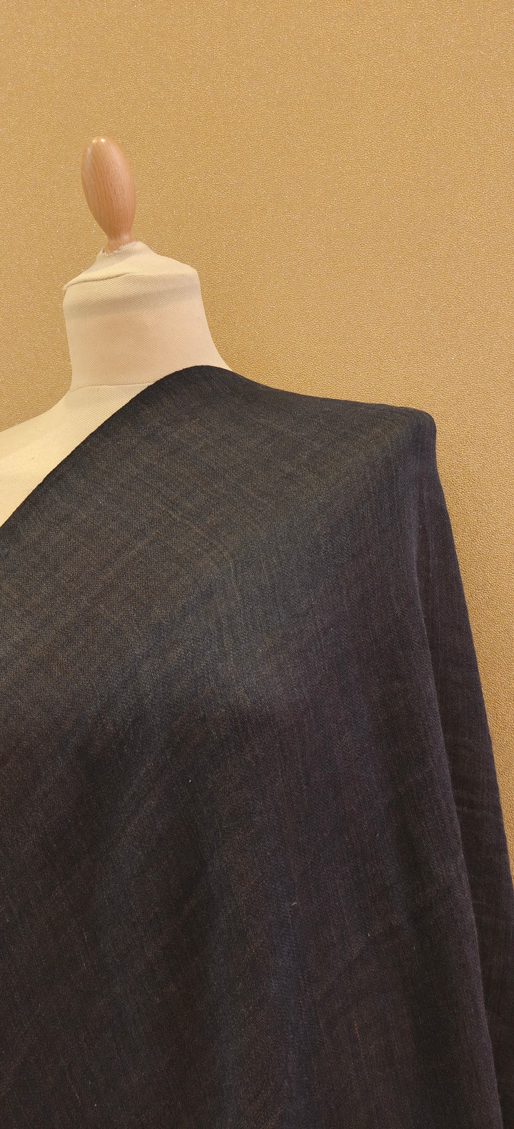 Midnight Blue and Bronze Reversible Zari Scarf |House of Inaayat