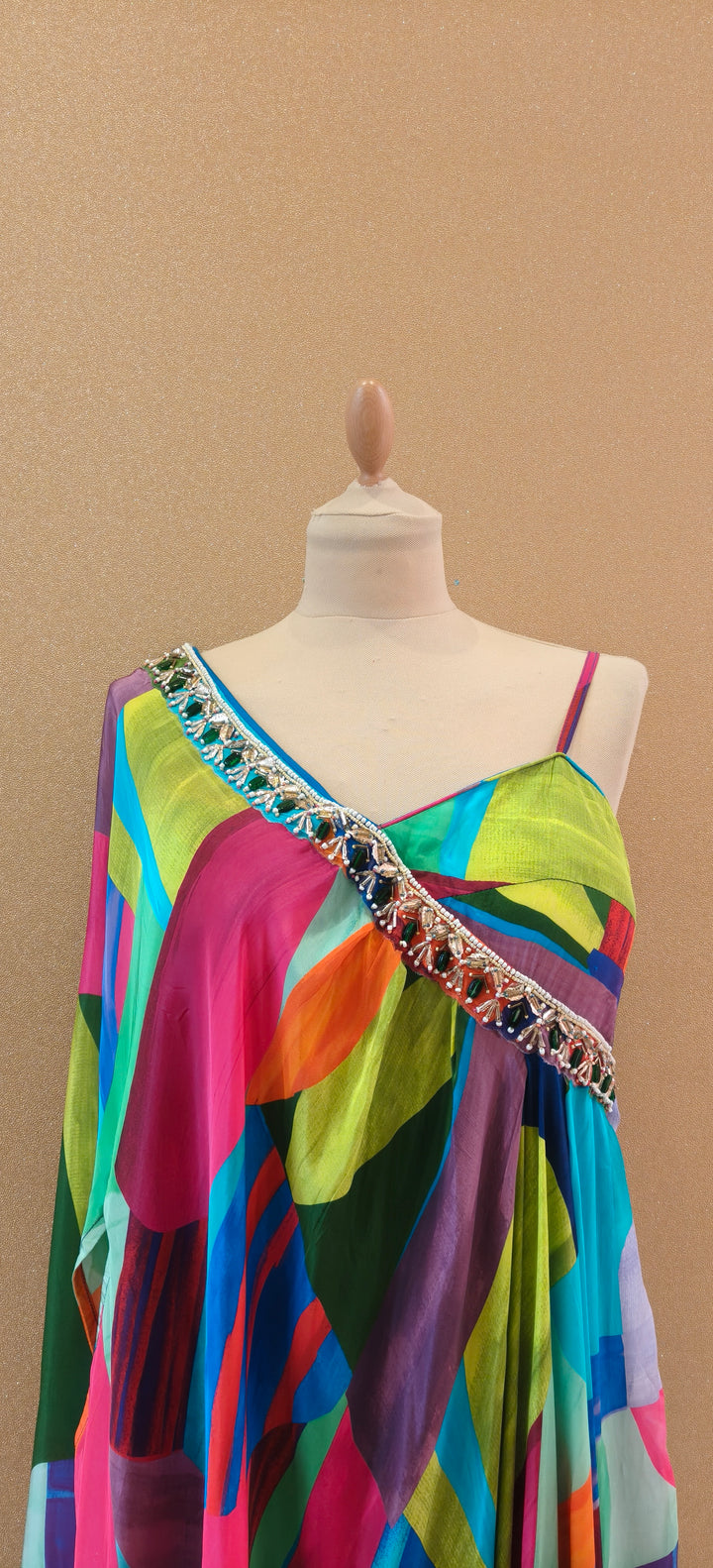 Multicolored Asymmetric Dress| Basanti Kapde Aur Koffee