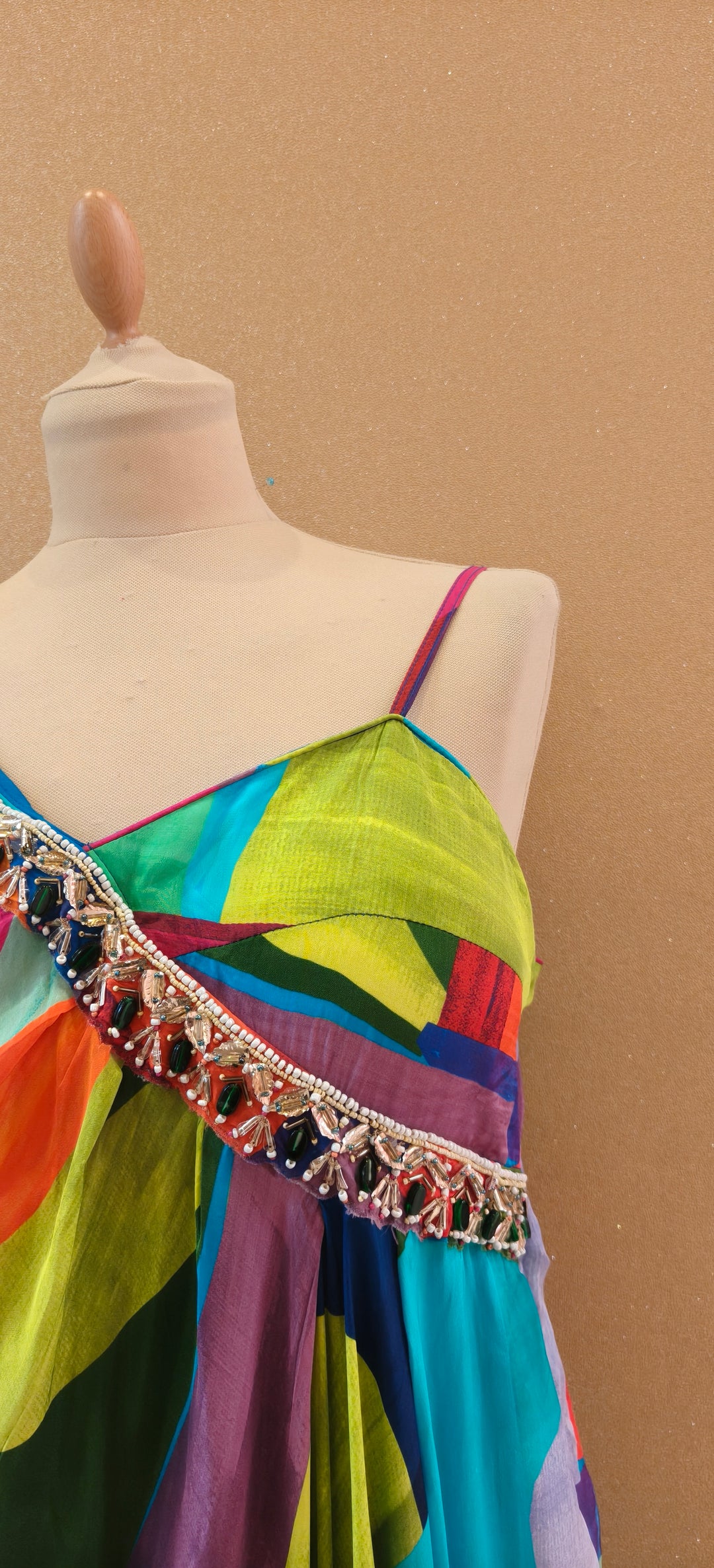 Multicolored Asymmetric Dress| Basanti Kapde Aur Koffee
