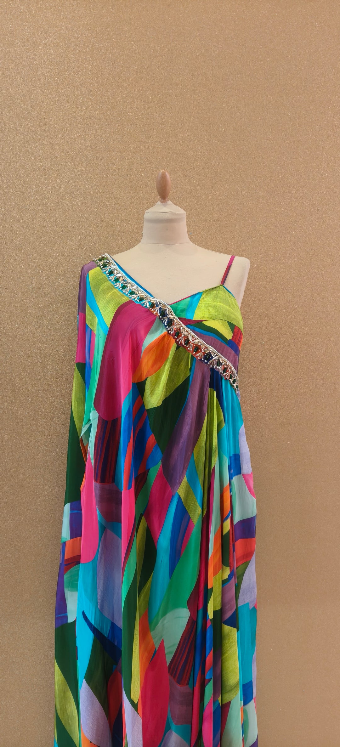Multicolored Asymmetric Dress| Basanti Kapde Aur Koffee
