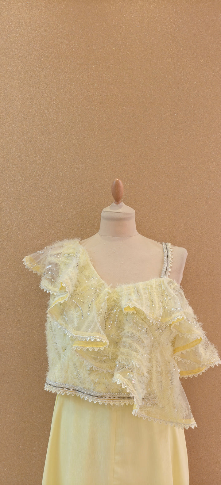 Sunshine Ruffle One-Shoulder Co-ord Set| Private Collections