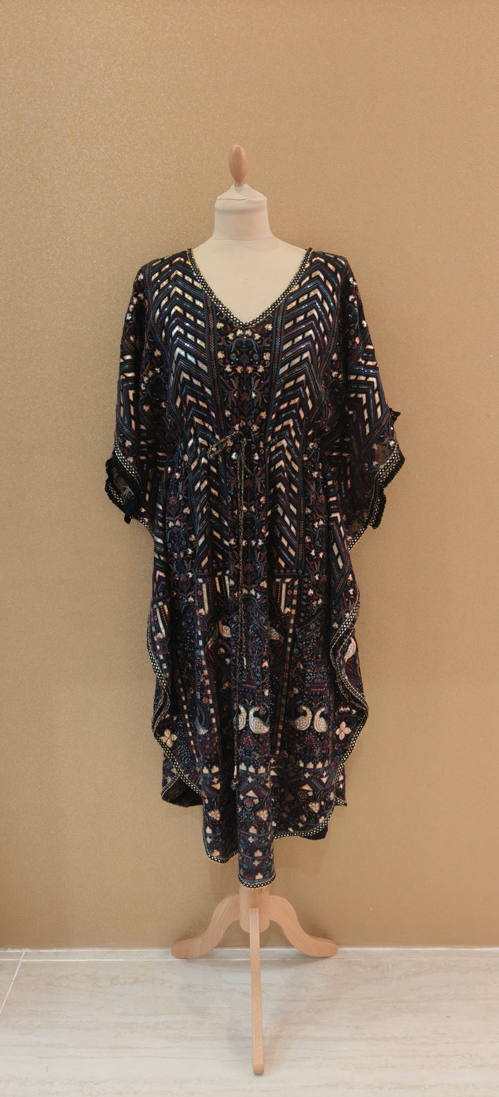 Black Threadwork incut jumsuit with Belt| Private Collections