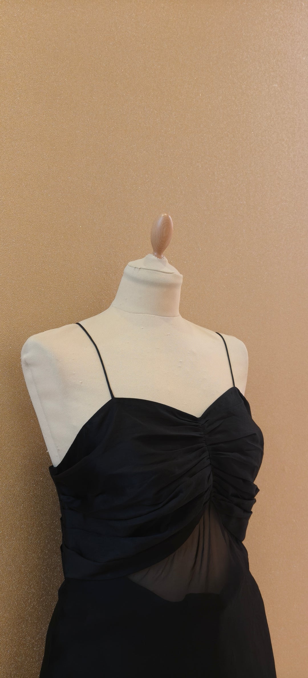 Black Chanderi and Organza Bralette Set |Essence By Monika