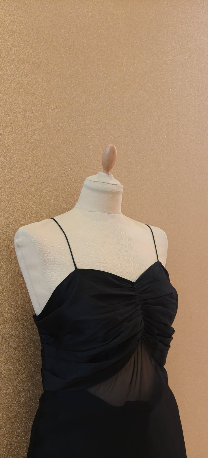 Black Chanderi and Organza Bralette Set |Essence By Monika