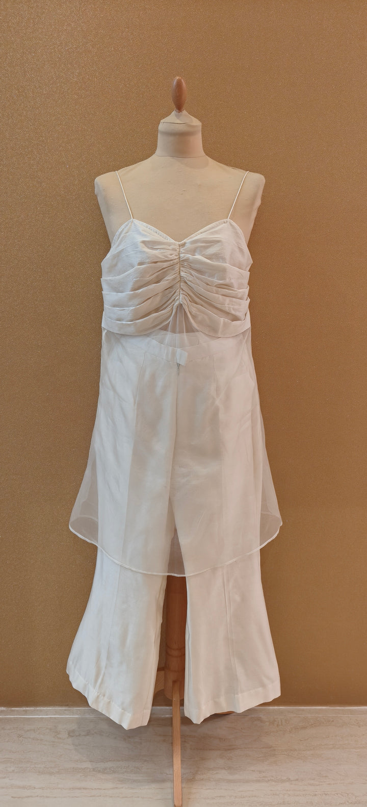 Chanderi and Organza Bralette Set |Essence By Monika