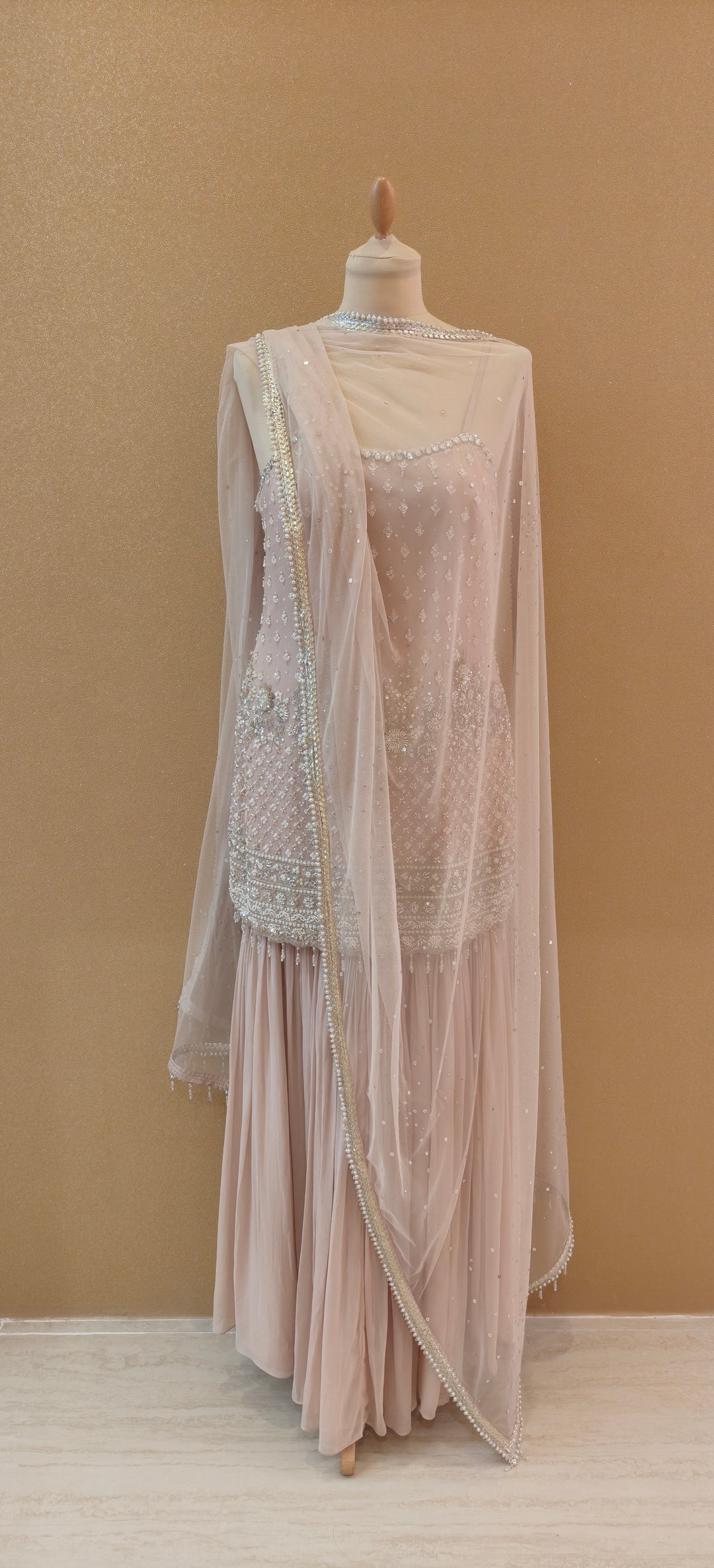 The Pink Beaded Sharara Set|Basanti Kapde Aur Koffee
