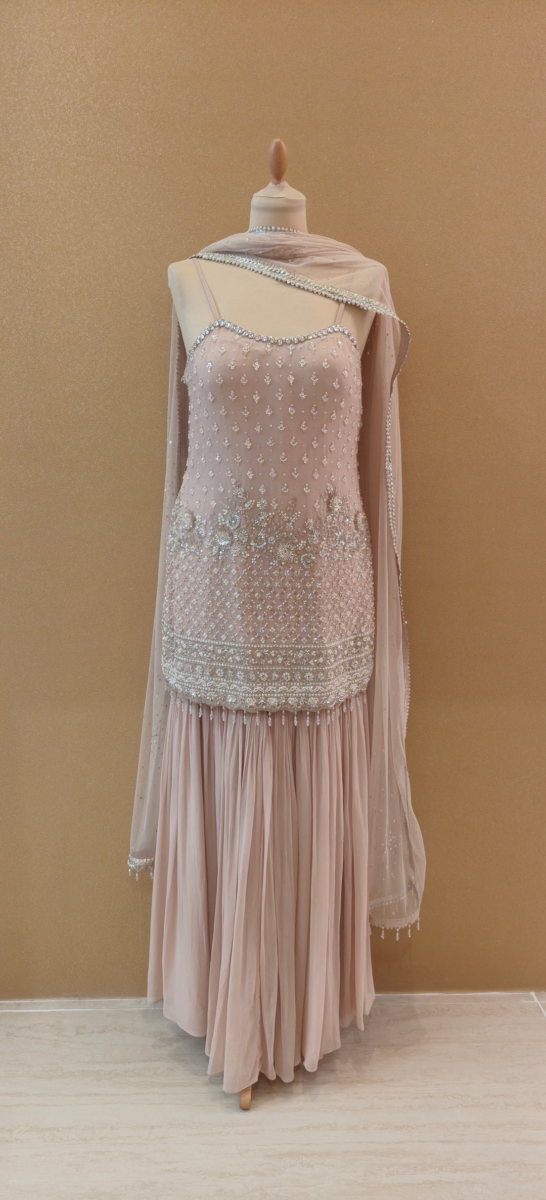 The Pink Beaded Sharara Set|Basanti Kapde Aur Koffee