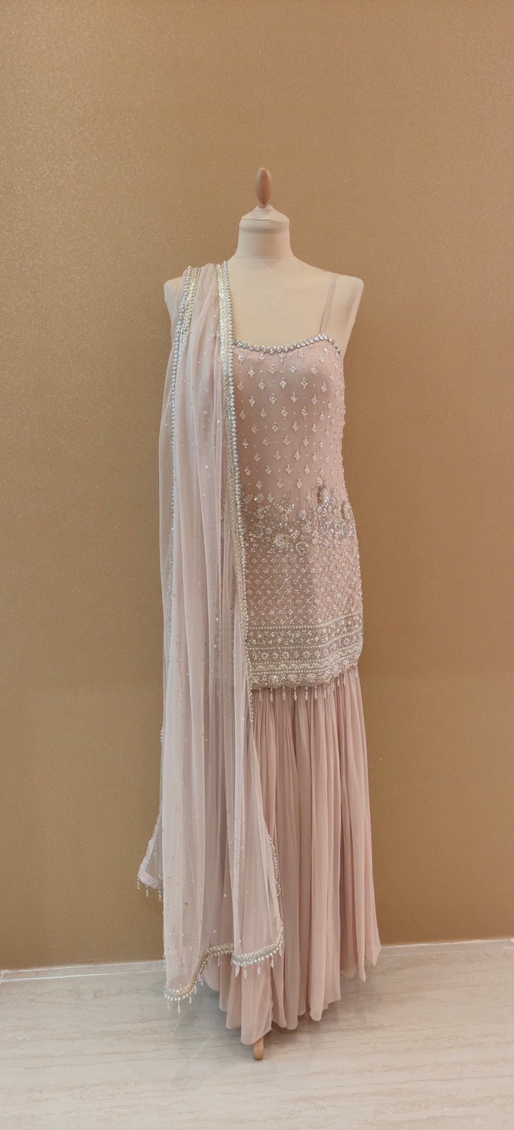 The Pink Beaded Sharara Set|Basanti Kapde Aur Koffee