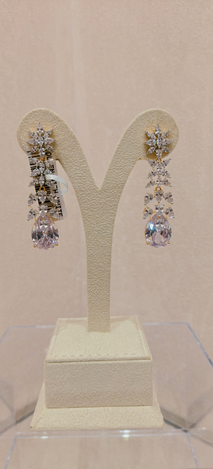 Radiant Pear-Cut Crystal Cascade Earrings|Inaayat By Divya Taimni