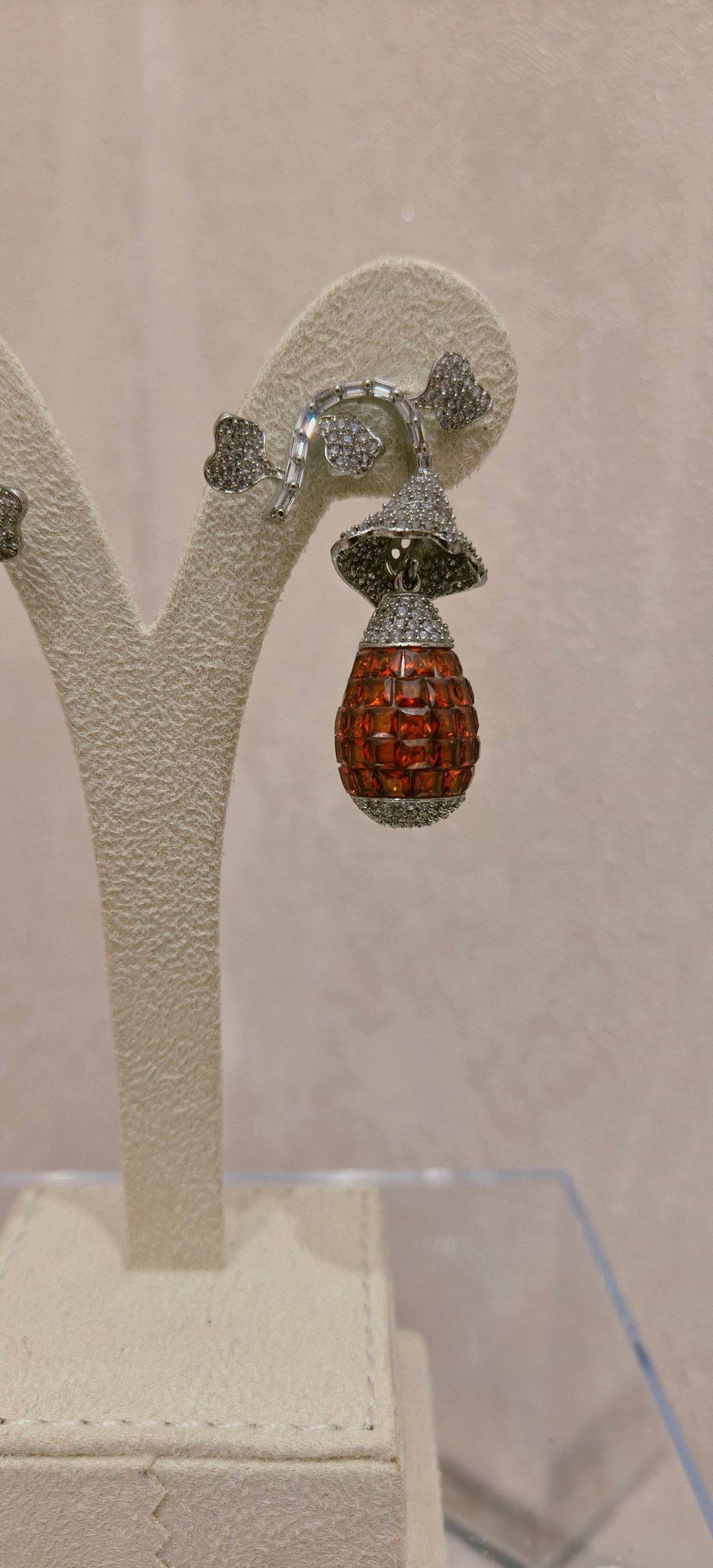 Amber Pear Drop Statement Earrings|Inaayat By Divya Taimni