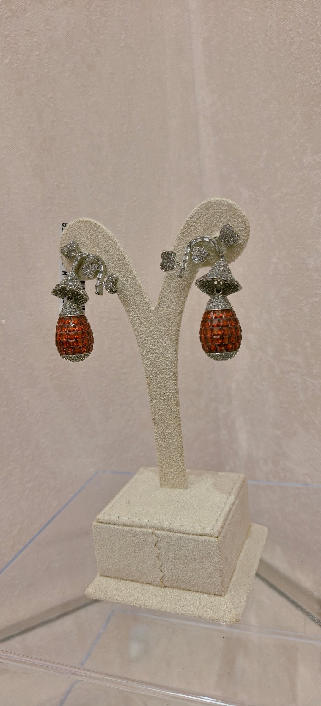 Amber Pear Drop Statement Earrings|Inaayat By Divya Taimni