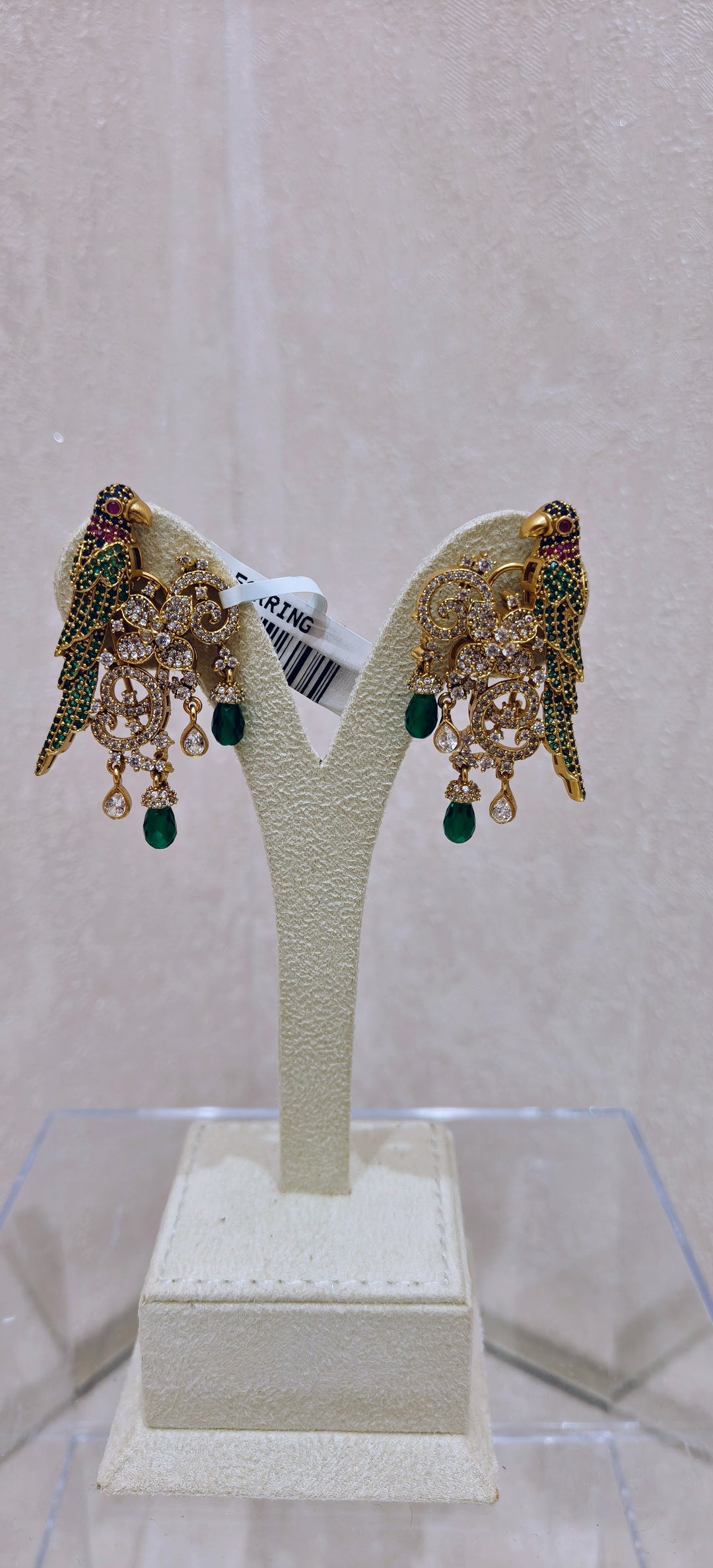 Parrot Motif Statement Earrings|Inaayat By Divya Taimni