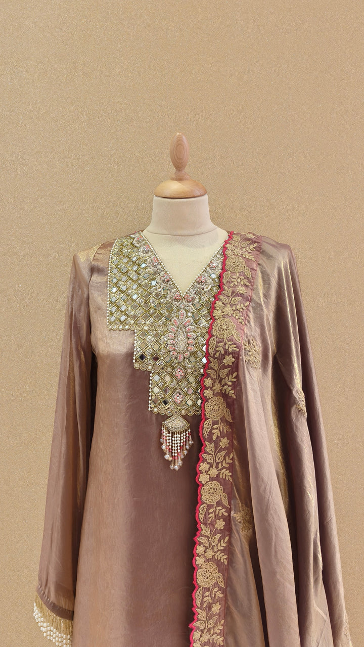 Shahi Bronze Kashmiri Suit| AURAROZE