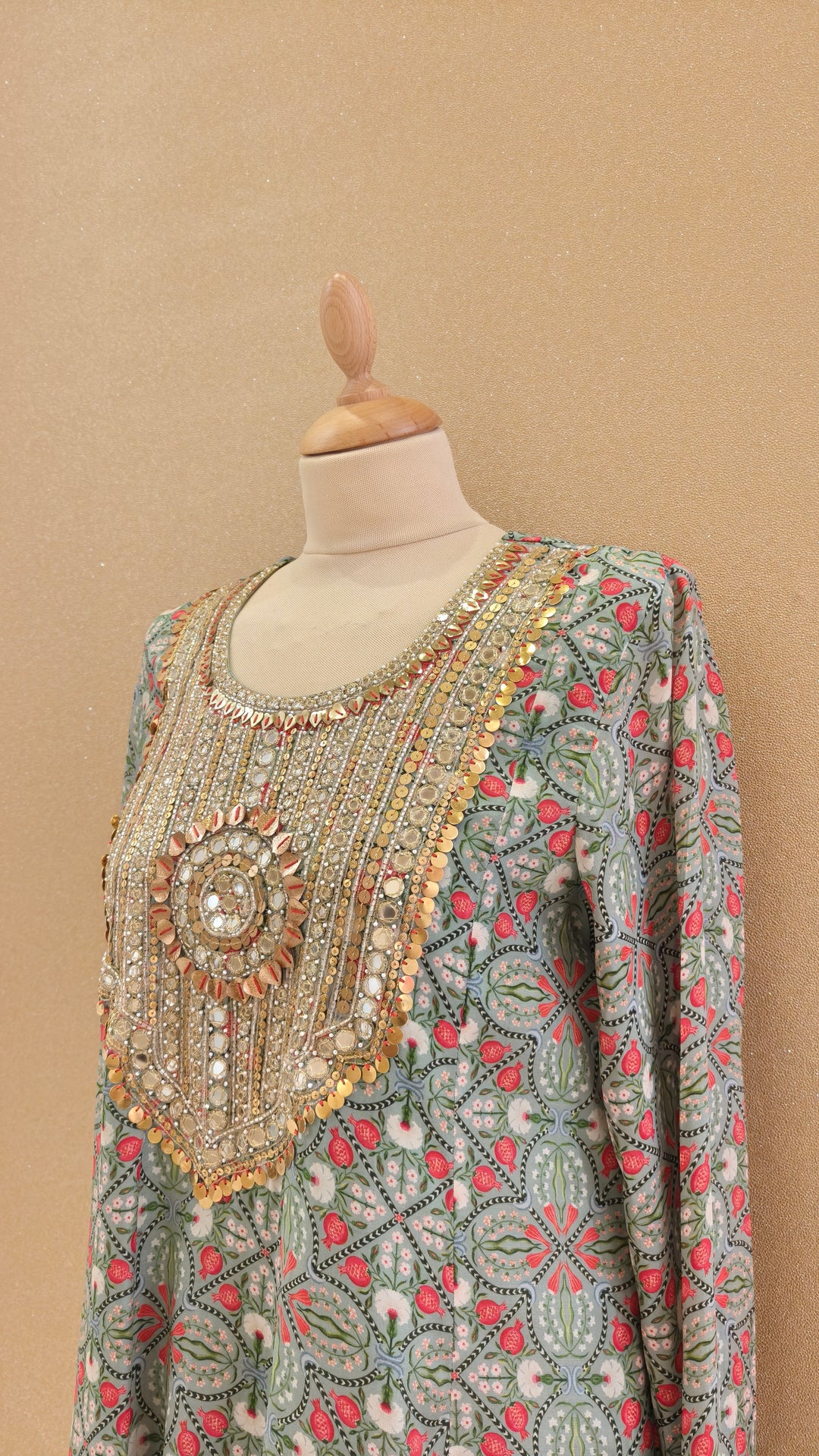 Green Printed Kurti with Matching Pants| SILK SAGA