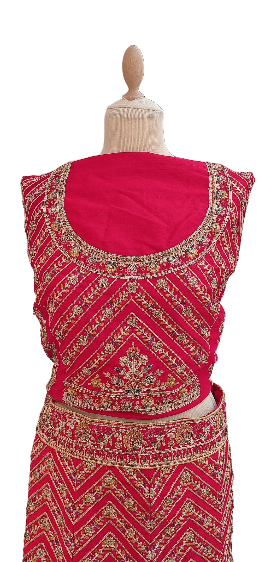 Shagun Bridal Red Bridal  and Gold Mughal Lehenga (Unstitched) | Inaayat by Divya Taimni