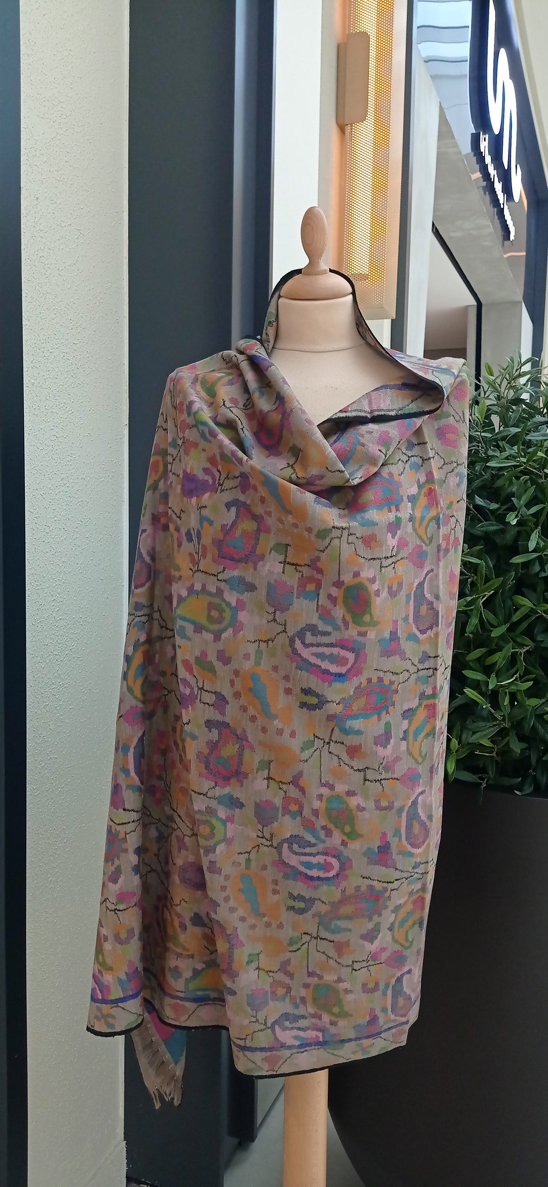 Emaan Light Grey Kashmiri Kani Pashmina Shawl |House Of Inaayat